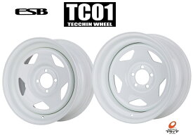 【取り寄せ品】 送料無料 ホイールのみ 4本セット ESB TC01 ホワイト 15ンチ 5J インセット+40 4穴 PCD100 スチールホイール 軽自動車 ワゴンR スペーシア アルト ムーヴ タント ウェイク ライフ N-BOX N-ONE N-WGN 軽トラ