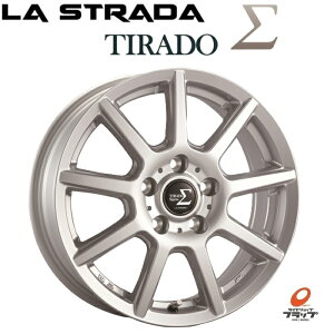 �y���񂹕i�z 4�{�Z�b�g �z�C�[���̂� LA STRADA TIRADO sigma �V���o�[ 16�C���` 6.5J+38 5H114.3 �n�u�a60.1 �g���^�����i�b�g�d�l JWL 15�C���`�ȏ�TPMS�Ή� ���X�g���[�_ �e�B���[�h �V�O�} �� ��������
