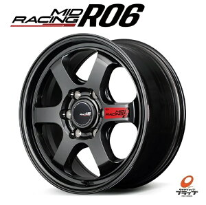 �������� �z�C�[���̂� 4�{�Z�b�g �}���J�T�[�r�X MID Racing R06 �N���X�^���u���b�N 17�C���` 6.5J �C���Z�b�g+38 6�� PCD139.7 JWL-T �X�e�b�J�[�t�� �L���X�g�t���[�t�H�[�~���O����1�s�[�X�z�C�[��