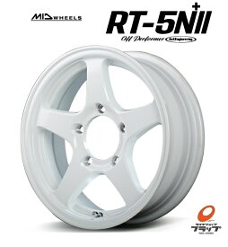 送料無料 4本セット ホイールのみ MID WHEELS Off performer RT-5N+2 ナチュラルホワイト2 4x4Engineering 16インチ 5.5J インセット+22 5穴 PCD139.7 JWL スズキ ジムニー