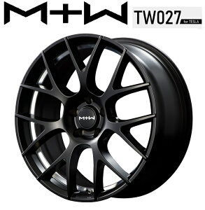 送料無料 4本セット マルカサービス MTW TW027 セミグロスブラック/アンダーカット 19インチ 8J インセット+33 5穴 PCD114.3 4本 JWL VIA 4本 TESLA テスラ モデル3 専用設計