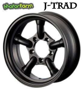 送料無料 ホイールのみ 4本セット モーターファーム J-TRAD ジェイトラッド Motor Farm マットブラック 16インチ 5.5J インセット-25 5穴 PCD139.7 スズキ ジムニー ジムニーシエラ