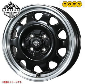 送料無料　トピー実業　TOPY　LANDFOOT　SWZ　ランドフット　15インチ　4.5J　インセット+45　4穴　PCD100　　4本セット　軽自動車　ワゴンR　エブリィ　アルト　スペーシア　N-BOX　タント　ムーヴ　ウェイク　デイズ　ピクシス