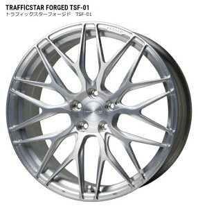 送料無料 4本セット ホットスタッフ トラフィックスター FORGED TSF-01 鍛造 20インチ 8.5J インセット+43 5穴 PCD114.3 ブラッシュド アルファード ヴェルファイア ハリアー RAV