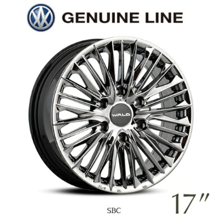 楽天市場】送料無料 ホイールのみ 4本セット WALD JENUINELINE F001 17 