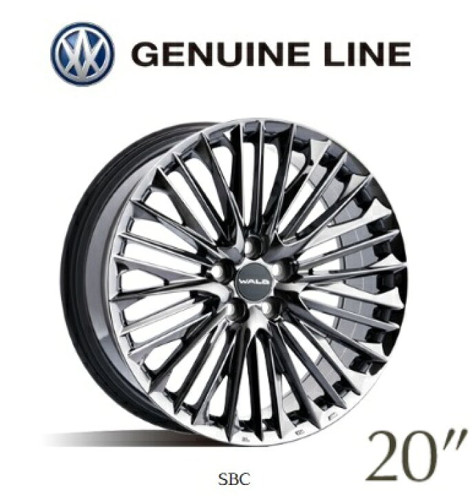 楽天市場】送料無料 ホイールのみ 4本セット WALD JENUINELINE F001 20  