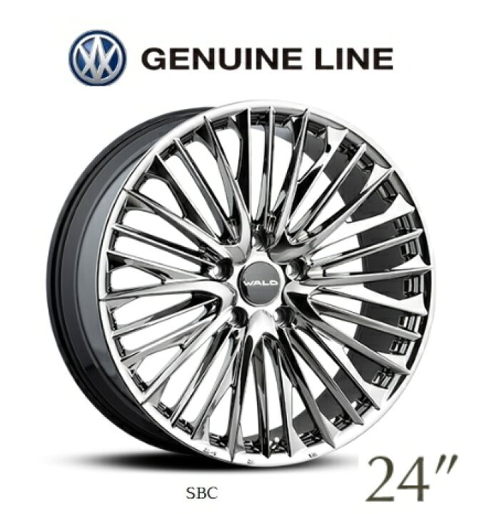 楽天市場】送料無料 ホイールのみ 4本セット WALD JENUINELINE F001 24 