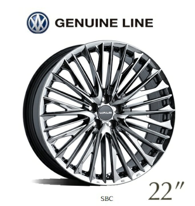 楽天市場】送料無料 ホイールのみ 4本セット WALD JENUINELINE F001 22 