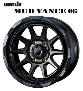送料無料 4本セット ウェッズ MUDVANCE06 マッドヴァンス ゼロシックス ブラックポリッシブロンズクリア 18インチ 8J インセット+20 6穴 PCD139.7 4本 JWL JWL-T VIA 4本 ランドク