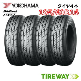 【取付対象】 4本 サマータイヤ BluEarth ヨコハマ ブルーアース AE-01F 16インチ 195/60R16 89H