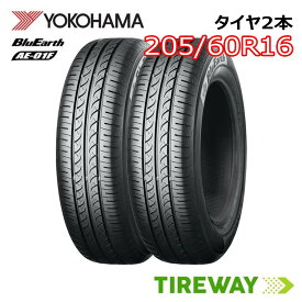 【取付対象】 2本 サマータイヤ BluEarth ヨコハマ ブルーアース AE-01F 16インチ 205/60R16 92H