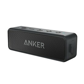 『代引き不可』Anker Soundcore 2 (12W Bluetooth 5 スピーカー 24時間連続再生)【完全ワイヤレスステレオ対応/強化された低音 / IPX7防水規格 / デュアルドライバー/マイク内蔵】(ブラック)