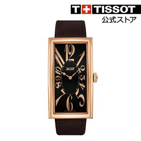 ティソ 公式 メンズ＆レディース 腕時計 TISSOT ヘリテージ バナナ クオーツ ブラック文字盤 レザー