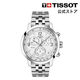 【マラソンP10倍】ティソ 公式 メンズ 腕時計 TISSOT PRC 200 クロノグラフ クォーツ シルバー文字盤 ブレスレット T1144171103700