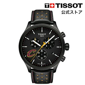 ティソ 公式 メンズ 腕時計 TISSOT クロノ XL NBA チームズ スペシャル クリーブランド・キャバリアーズ エディション クォーツ ブラック文字盤 レザー T1166173605101