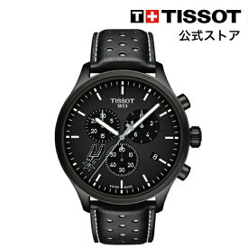ティソ 公式 メンズ 腕時計 TISSOT クロノ XL NBA チームズ スペシャル サンアントニオ・スパーズ エディション クォーツ ブラック文字盤 レザー T1166173605104