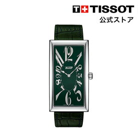 ティソ 公式 ユニセックス 腕時計 TISSOT ヘリテージ バナナ クォーツ グリーン文字盤 レザー T1175091609200