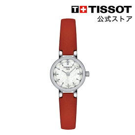 【マラソンP10倍】ティソ 公式 レディース 腕時計 TISSOT ラブリー ラウンド ホワイト・マザー・オブ・パール文字盤 レザーストラップ T1400091611100