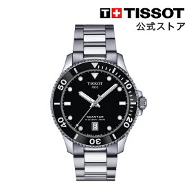 【楽天スーパーSALE P10倍】ティソ 公式 ユニセックス 腕時計 TISSOT シースター 1000 40MM ブラック文字盤 ブレスレット T1204101105100