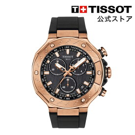 【マラソンP10倍】ティソ 公式 メンズ 腕時計 TISSOT T-レース クロノグラフ ブラック文字盤 ラバーストラップ T1414173705100