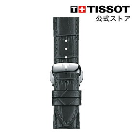 【マラソンP10倍】ティソ 公式 腕時計ベルト TISSOT グレー レザーストラップ 21MM T852045750