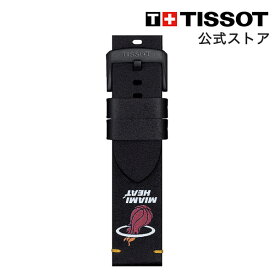 ティソ 公式 腕時計ベルト TISSOT NBA レザー ストラップ マイアミ・ヒート 22MM T852047520