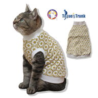 猫用 タンクトップ プリント 日本製【介護服 防寒 保護服 タンク タンクトップ シャツ アトピー 皮膚保護…