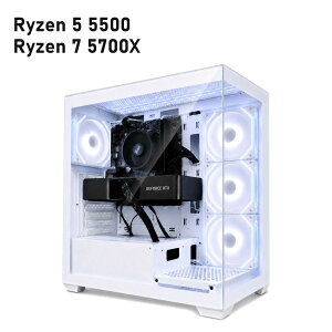 �Q�[�~���OPC RTX 5050 8GB �V�i 1�N�ۏ� �������� Ryzen 5 5500/Ryzen 7 5700X �I�ׂ� �R�X�p �� �z���C�g/�� �u���b�N DS900 �~�h���^���[ ������16GB�`64GB SSD 512GB�`2TB Windows 11 �����g�� �f�X�N�g�b�v�p�\�R