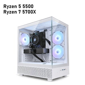 �yGeForce RTX 3050 6GB���� / ���[�J�[�ۏ�1�N�z �Q�[�~���OPC �f�X�N�g�b�v�p�\�R�� BTO Ryzen 5 5500/Ryzen 7 5700X ������8GB/16GB/32GB/64GB NVMe SSD 512GB/1TB/2TB Windows 11 Home XR �u���b�N/�z���C�g