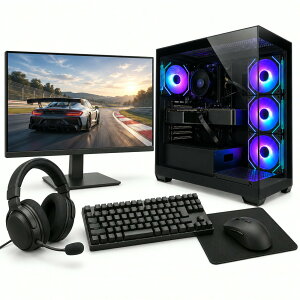�Q�[�~���OPC �X�^�[�^�[�Z�b�g RTX 5060 Ti 16GB 24�C���` 200Hz���j�^�[ �L�[�{�[�h �}�E�X �w�b�h�Z�b�g�t�� �������� PC�{��1�N�ۏ� Ryzen 7 7700/7800X3D/9700X/9800X3D Wi-Fi 6E DS900 �z���C�g/�u���b�N ����