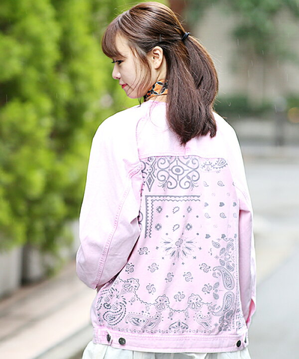 【50%OFF☆セール】 ジャケット レディース 春 春夏 デニムジャケット ノーカラージャケット 羽織り 長袖 春服 ノーカラー バンダナ 柄 ゆったり エスニック アジアン ネイティブ チチカカ TITICACA / アイスウォッシュジャケット jsicb066 エスニック ... エスニック ピンク ジャケット