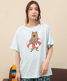 【20％OFF★SALE】 Tシャツ ティーシャツ トップス カットソー プルオーバー パジャマ ルームウェア 部屋着 レディース メンズ ユニセックス 男女兼用 春 夏 半袖 プリント オリジナルキャラクター エスニック チチカカ TITICACA ／ ビーチクウォッカTシャツ zksjc2364