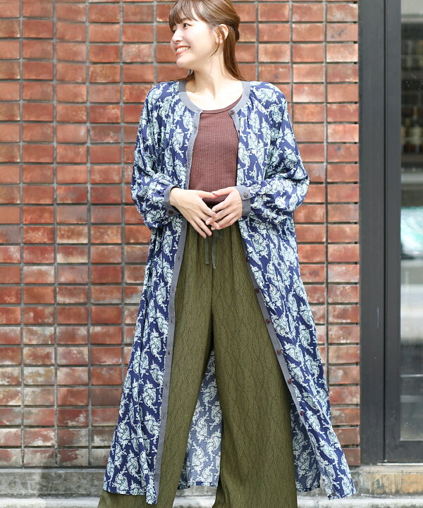 楽天市場】ペイズリープリントワンピース ／ シャツワンピース ロング  