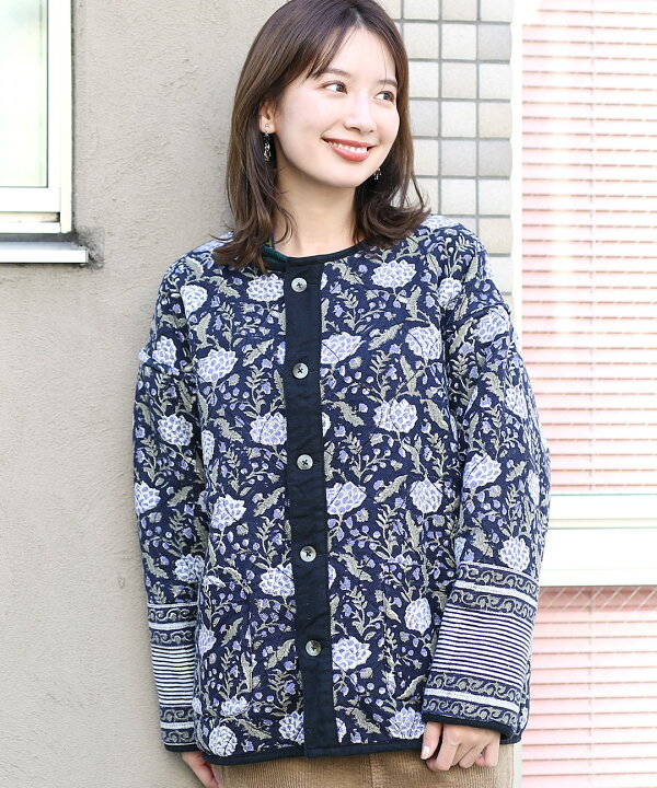楽天市場】Shanti Shanti ブロックプリント×ボアジャケット【WEB限定 