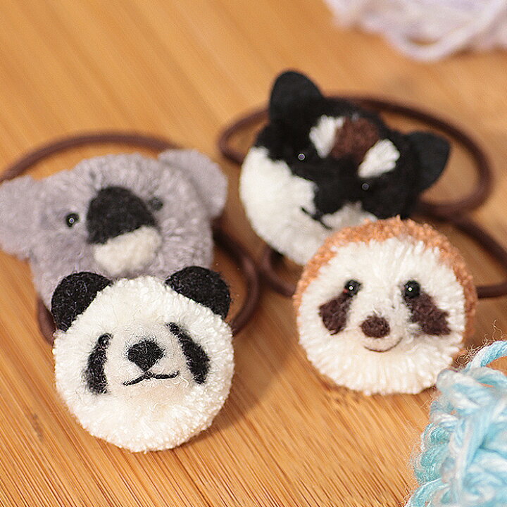 楽天市場】ポンポンアニマルポニー ／ ヘアゴム 髪留め 髪飾り ヘアー  