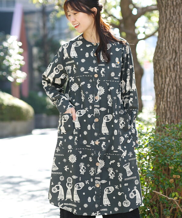 楽天市場】【10％OFF☆SALE】go slow caravan 総柄プリントノーカラー  