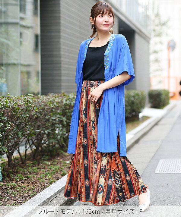 楽天市場】キカ刺繍チュニックワンピース ／ 羽織り チュニック ひざ丈 