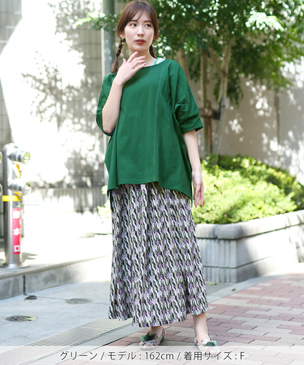 楽天市場】肩チロリージグザグステッチプルオーバー ／ Tシャツ 重ね着  