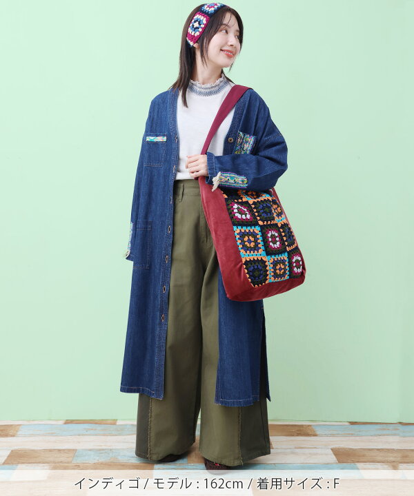 楽天市場】Rico メヒコデニム刺繍ロングジャケット ／ ロング丈 