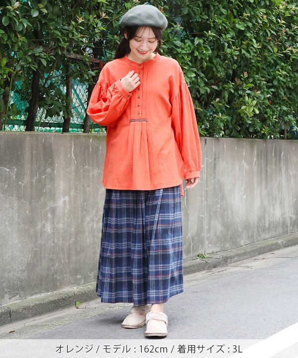 楽天市場】【SALE】チロリーコットンブラウス(大きいサイズ) ／ シャツ 