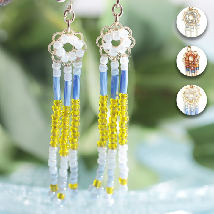 楽天市場】フラワーフリンジピアス ／ ピアス イヤーアクセサリー 