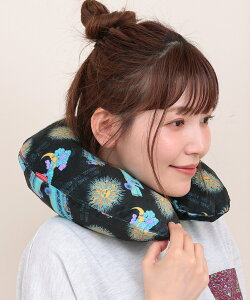 トラベルネックピロー / ネックピロー 旅行用品 カバー外せる 収納袋付き 洗える 空気 折りたためる コンパクト エアピロー トラベルピロー トラベルグッズ 枕 エアー枕 ネック枕 旅行グッ