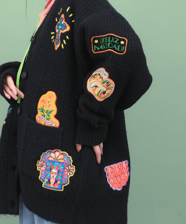 楽天市場】Rico メヒコアップリケ刺繍カーディガン ／ カーディガン 