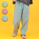 Orale! チェックコクーンパンツ ／ コクーンパンツ チェックパンツ ズボン ボトムス レディース 春 夏 ロング丈 ルーズ バルーン 薄手 総柄 チェック柄 ウエストゴム 調節可能 オレンジ イエロー グリーン カラフル 華やか レトロ エスニック チチカカ TITICACA