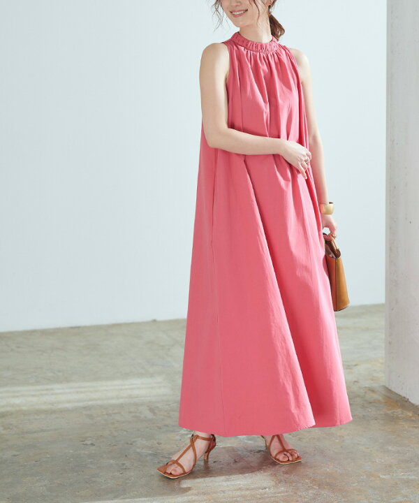 楽天市場 アメリカンスリーブギャザーワンピース 後ろリボンがワンポイント ワンピース レディース ロング丈 アメリカンスリーブ リボン ギャザー Aライン ポケット シンプル Titivate ティティベイト