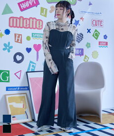 【店内全品20％OFFクーポン】12/11 1:59まで■ショルダーレースオールインワン【miette ミエット】