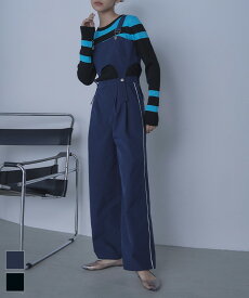 【店内全品20％OFFクーポン】12/11 1:59まで■サイドラインビスチェオールインワン【miette ミエット】