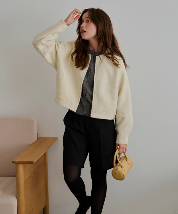 楽天市場】フェイクウールブルゾン アウター レディース ジャケット  