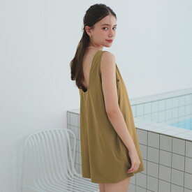 先着100名様【店内全品50％OFFクーポン】1/24 20時～■シンプルタンクトップオールインワン/水着【SEADRESS シードレス】