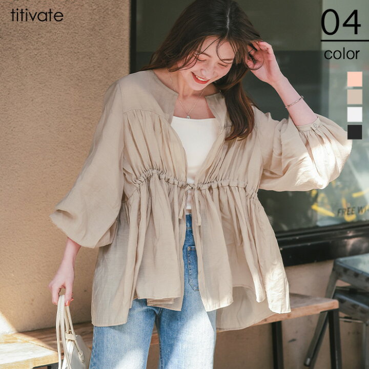 ◇シアーチュニックブラウス 【美品】petit main LIEN シアー 